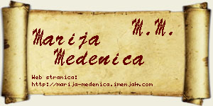 Marija Medenica vizit kartica